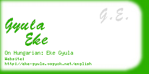 gyula eke business card